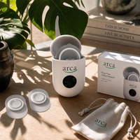 Arca charging case, two wireless pads, storage pouch and product box